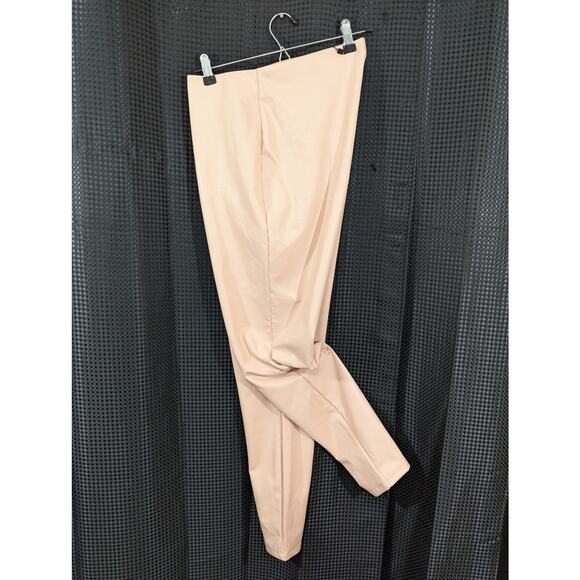 NWOT! EXPRESS! POSH PINK VEGAN LEATHER SKINNY PANTS, SLACKS, TROUSERS! SZ L - Picture 2 of 8